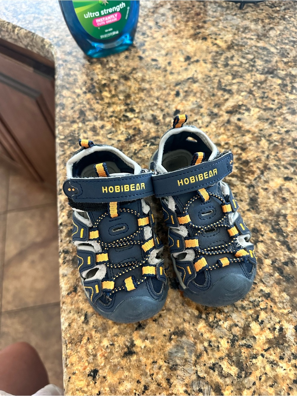 Kids Navy and Yellow Active Sandals